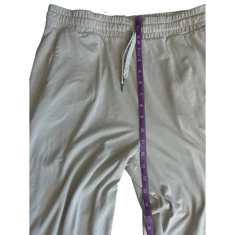 Vuori Wide Leg Lounge Pants High Rise Drawstring Athleisure Beige VW4023 Women M
